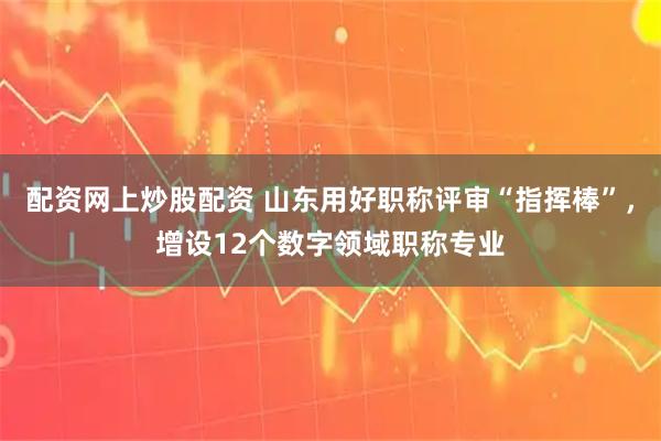 配资网上炒股配资 山东用好职称评审“指挥棒”，增设12个数字领域职称专业